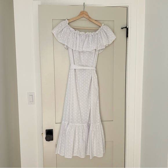 Lisa Marie Fernandez MIRA WHITE EYELET BUTTON DOWN DRESS size 2 (US 4-6) - Picture 2 of 4